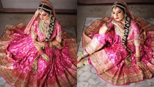 Rekha Brings Back The Timeless Beauty Of 'Umrao Jaan' In Regal Pink-Gold Ensemble By Manish Malhotra