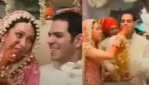 Unseen Glimpses Of Sunjay Kapur And Karisma Kapoor's Wedding, They Look The Happiest During Jaimala