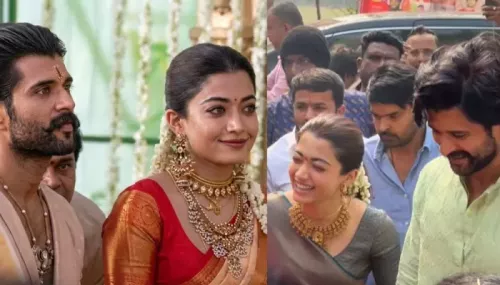 Rashmika Mandanna Reaches Vijay Deverakonda's Village For Griha Pravesh Puja, Gets A Warm Welcome