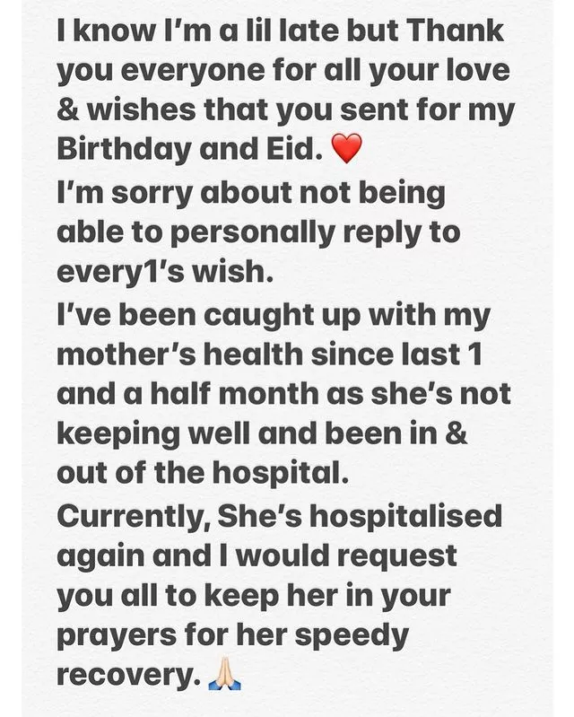 Zareen Khan Asks Fans To Pray For Her Mother's Speedy Recovery