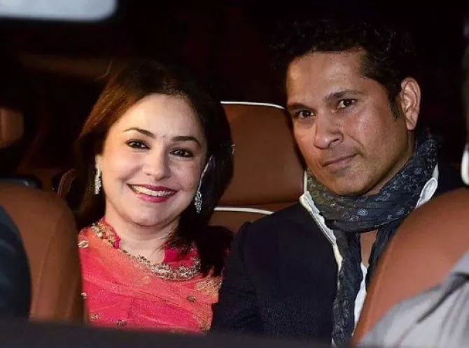 Sachin Tendulkar and Anjali Tendulkar
