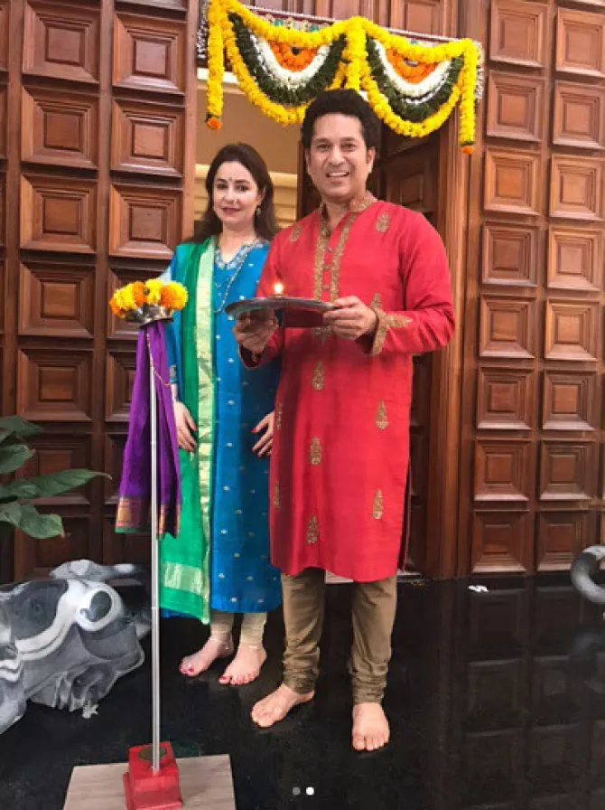 Sachin Tendulkar and Anjali Tendulkar