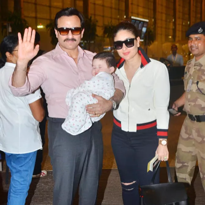 Saif Ali Khan, Kareena Kapoor Khan and Taimur Ali Khan