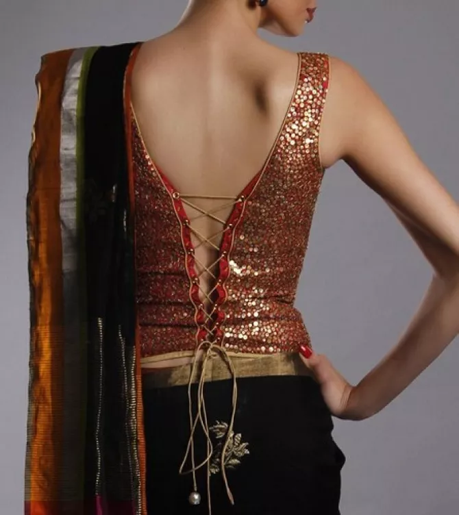 Image result for doris tie saree back blouse