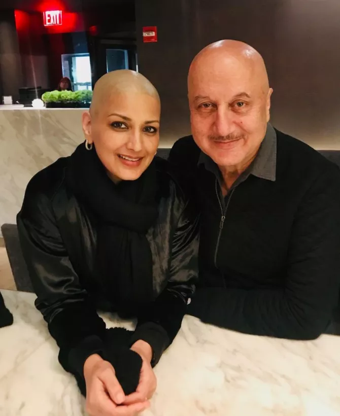 Sonali Bendre and Anupam Kher