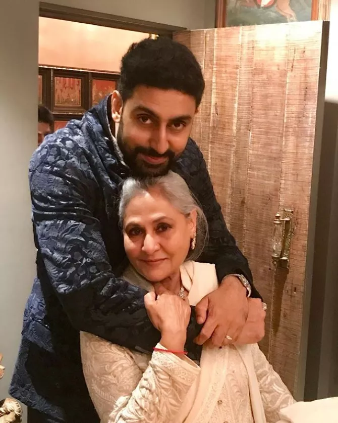Abhishek Bachchan and Jaya Bachchan