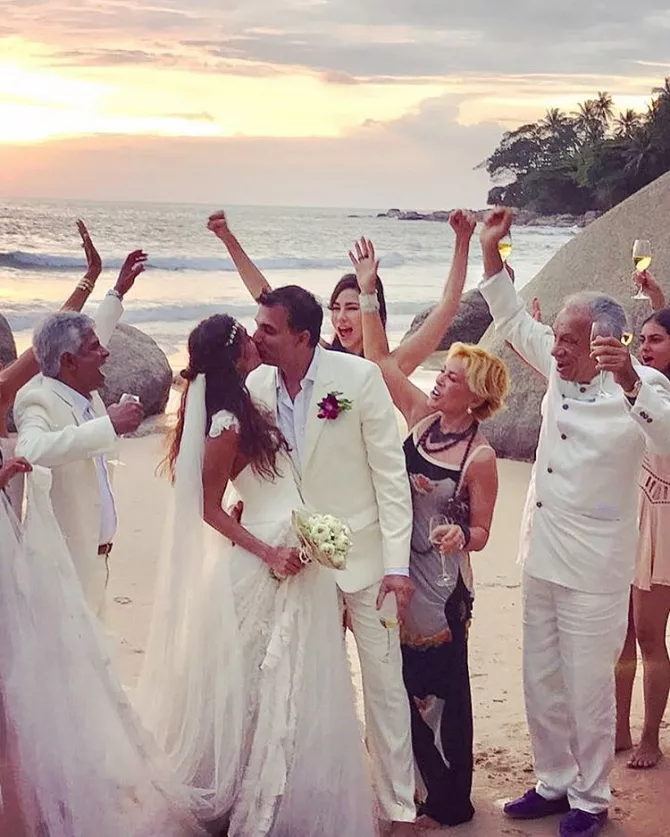 Lisa Haydon and Dino Lalvani