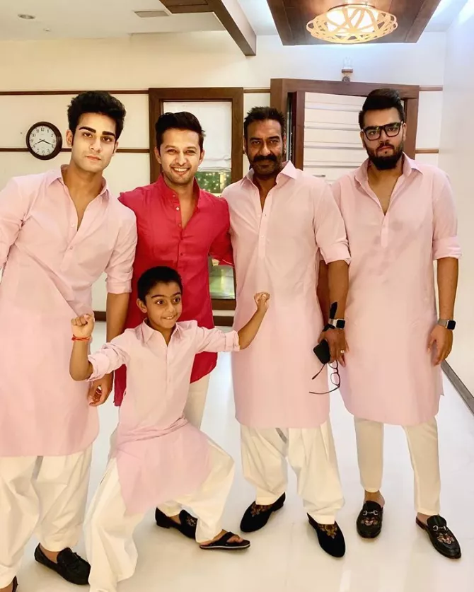 Ajay Devgn and Yug Devgn