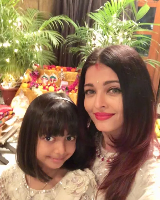 Aishwarya Rai Bachchan and Aaradhya Bachchan