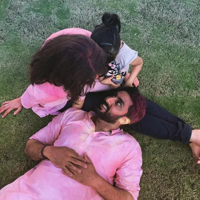 Abhishek Bachchan, Aishwarya Rai Bachchan and Aaradhya Bachchan