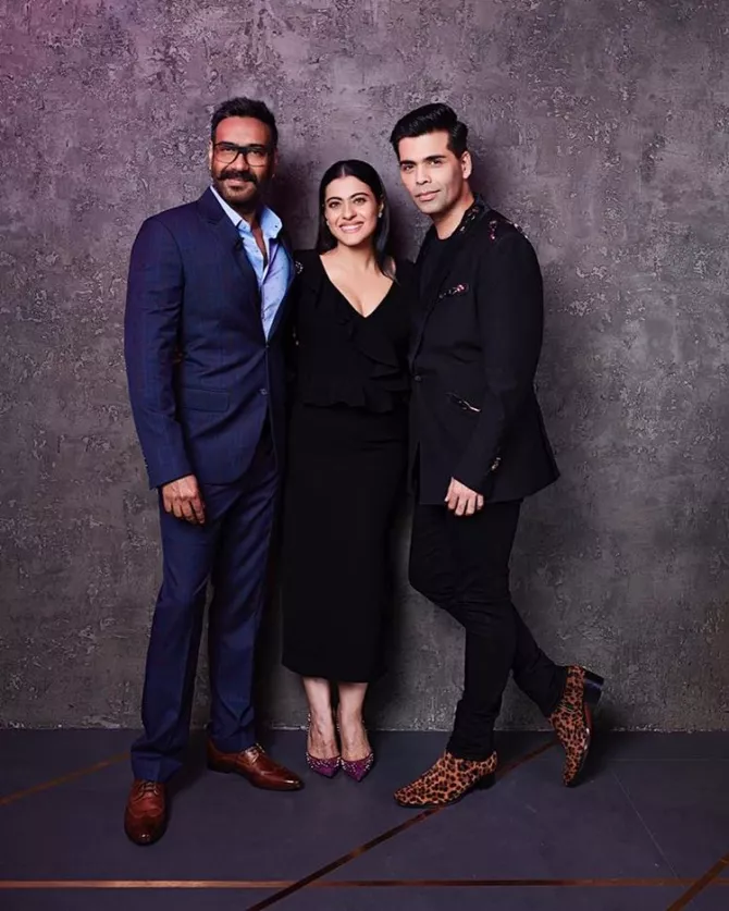 Karan Johar, Kajol and Ajay Devgn