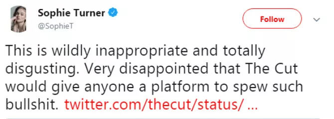 Sophie Turner Tweet