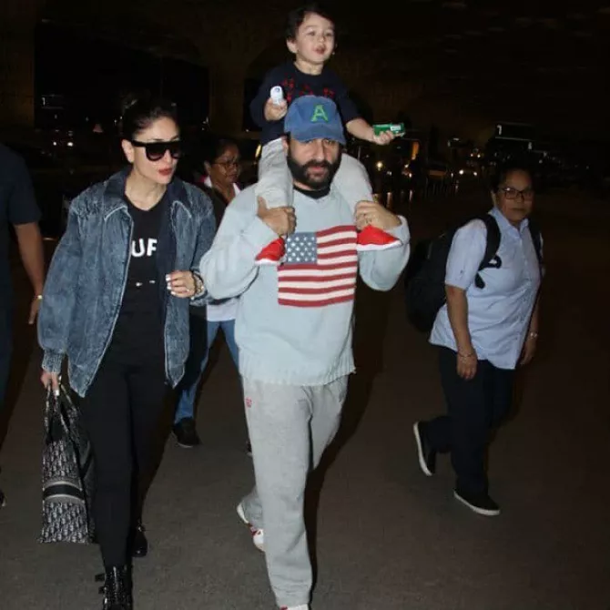 Saif Ali Khan, Kareena Kapoor Khan and Taimur Ali Khan
