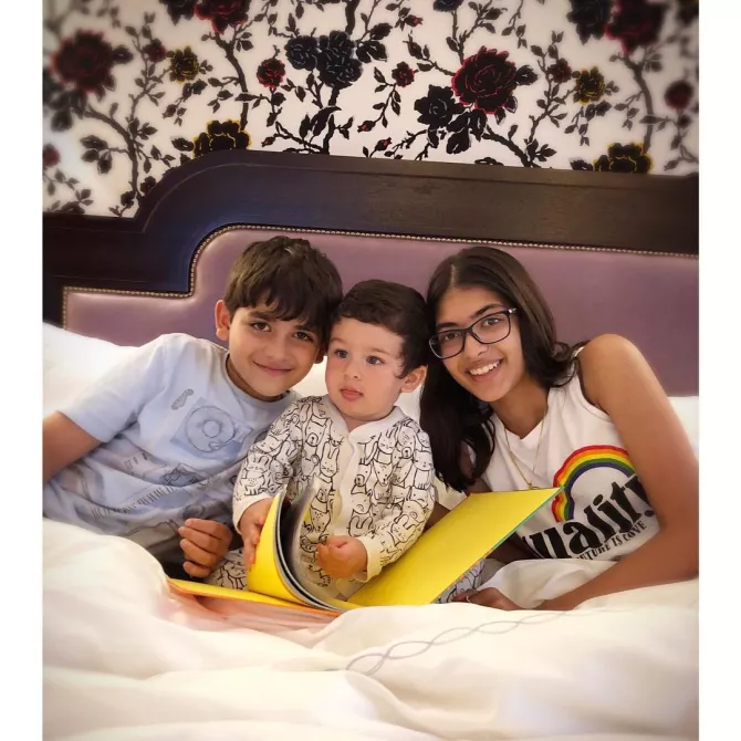Taimur Ali Khan, Samiera and Kiaan Raj