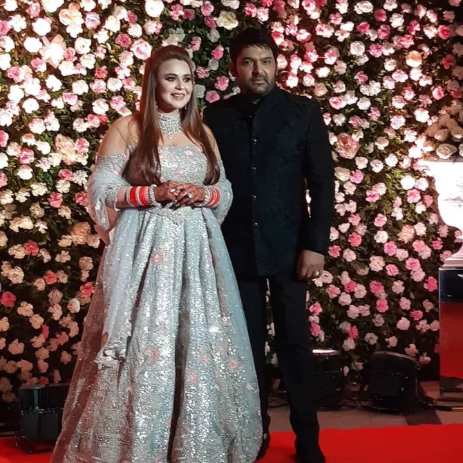 Kapil and Ginni first look Mumbai reception