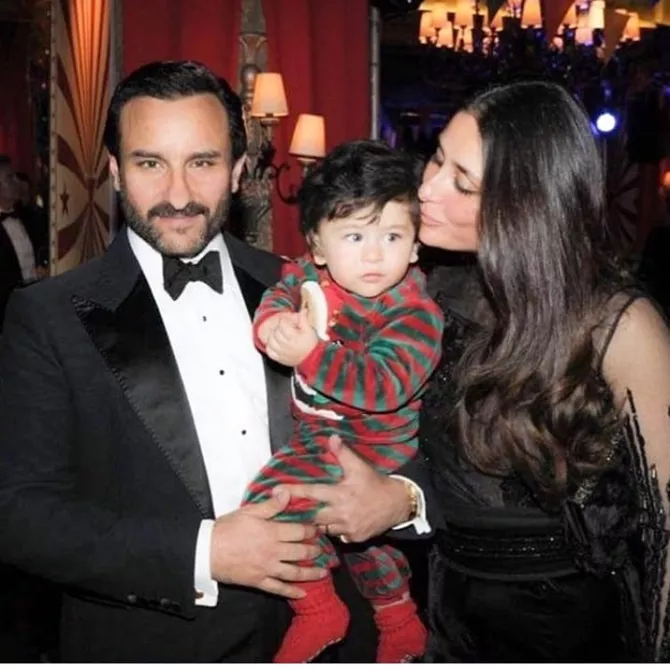 Taimur with parents Saif and Kareena