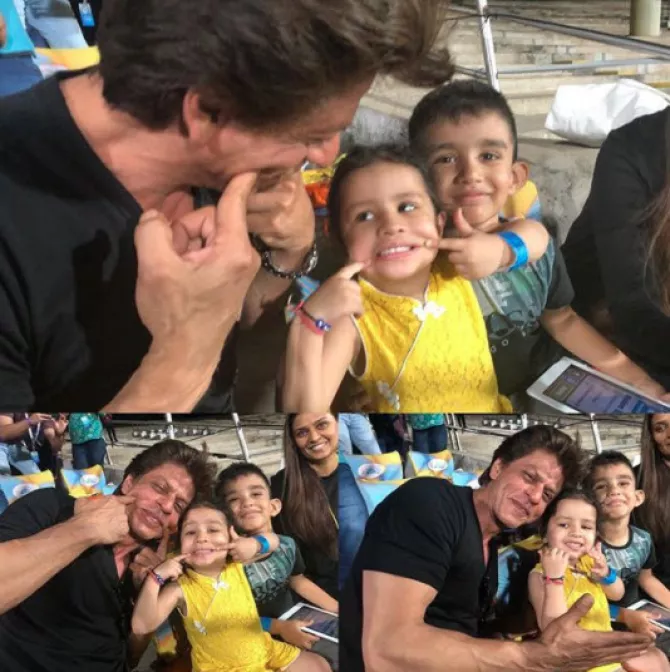 Shah Rukh Khan and Ziva Dhoni