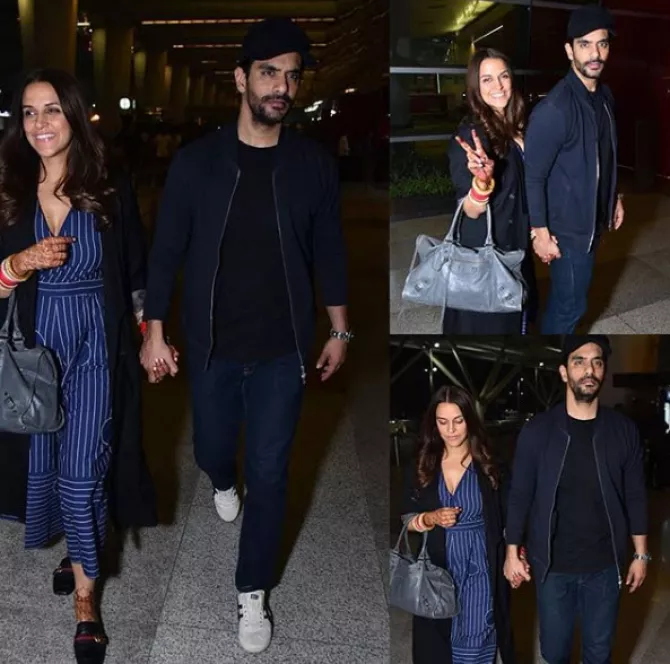Neha Dhupia and Angad Bedi Honeymoon