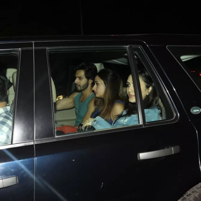 Varun Dhawan, Natasha Dalal And Jaanvi Dhawan
