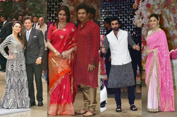 Guests at Akash and Shloka's party