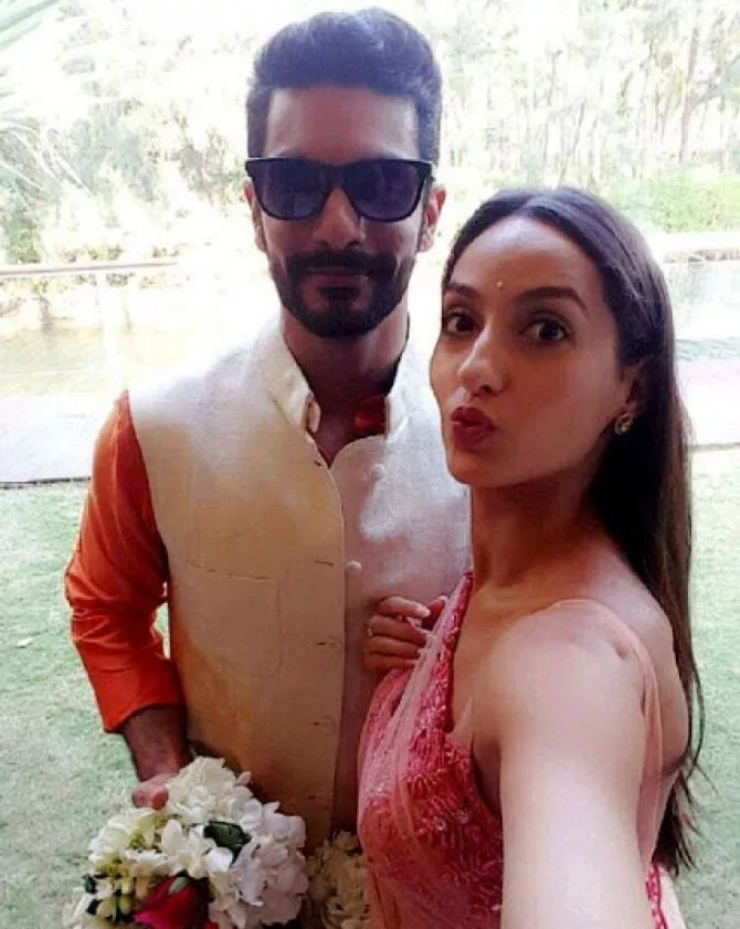 Angad Bedi and Nora Fatehi