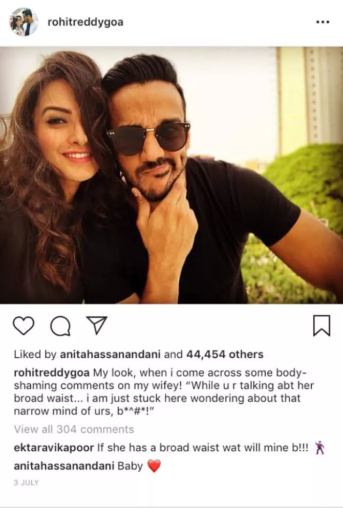 Anita Hassanandani and Rohit Reddy