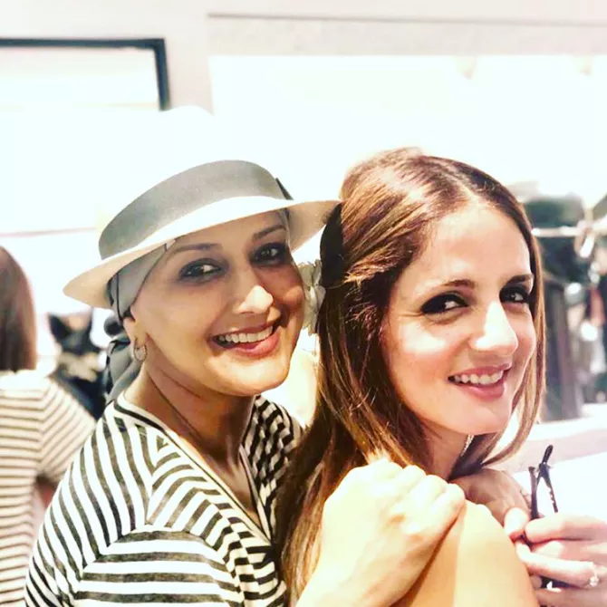 Pics From Sussanne Khan's Visit To Sonali Bendre