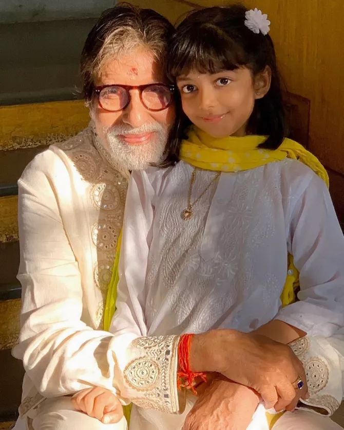 Amitabh Bachchan and Aaradhya Bachchan