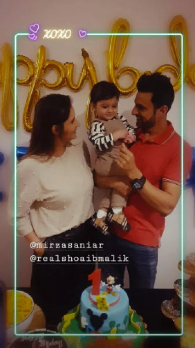 Sania Mirza, Shoaib Malik and Izhaan Mirza Malik
