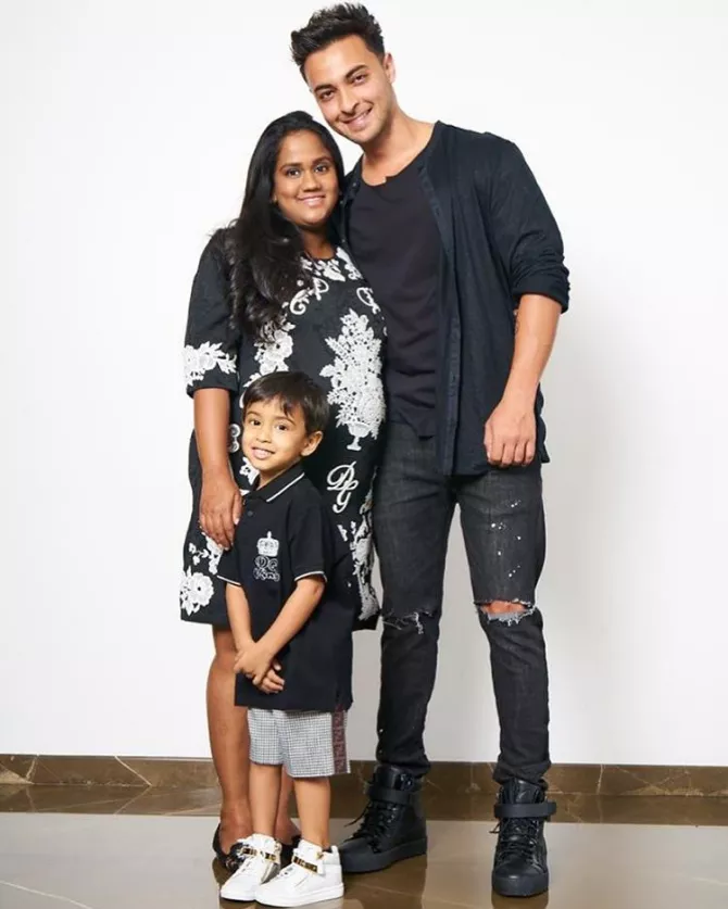 Arpita Khan Sharma, Aayush Sharma and Ahil Sharma