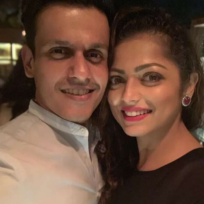 Drashti Dhami with husband Neeraj Khemka