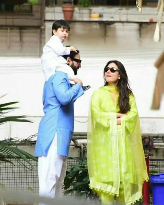 Taimur Ali Khan, Saif Ali Khan and Kareena Kapoor Khan