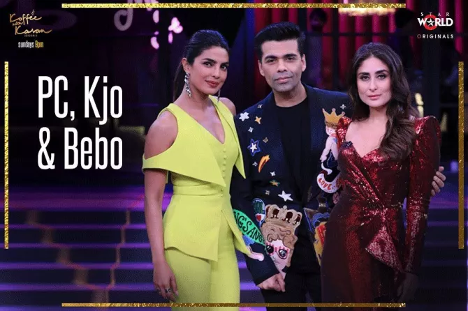 Karan Johar, Kareena Kapoor Khan and Priyanka Chopra Jonas