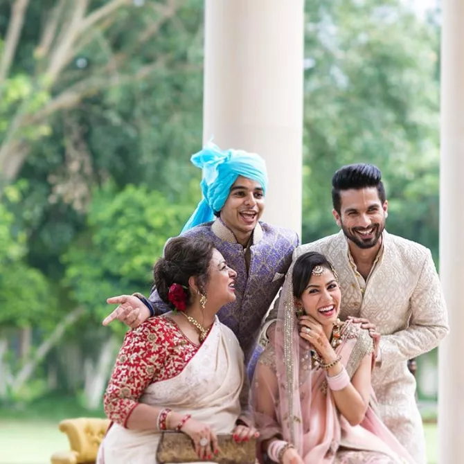 Ishaan Khatter, Mira Rajput Kapoor, Shahid Kapoor and Neliima Azeem