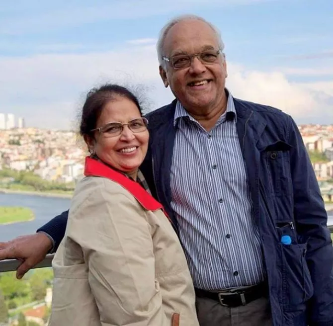 Krishnaraj Rai and Brindya Rai