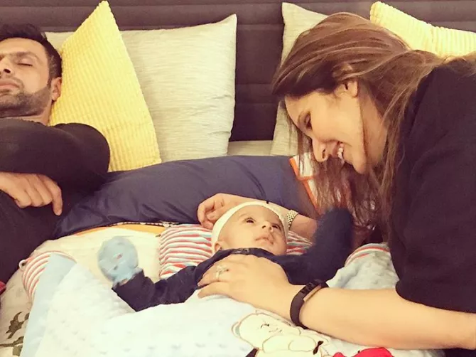 Sania Mirza, Shoaib Malik and Izhaan Mirza Malik