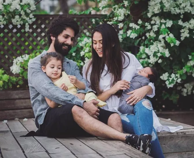 Shahid Kapoor, Mira Rajput Kapoor, Misha Kapoor and Zain Kapoor