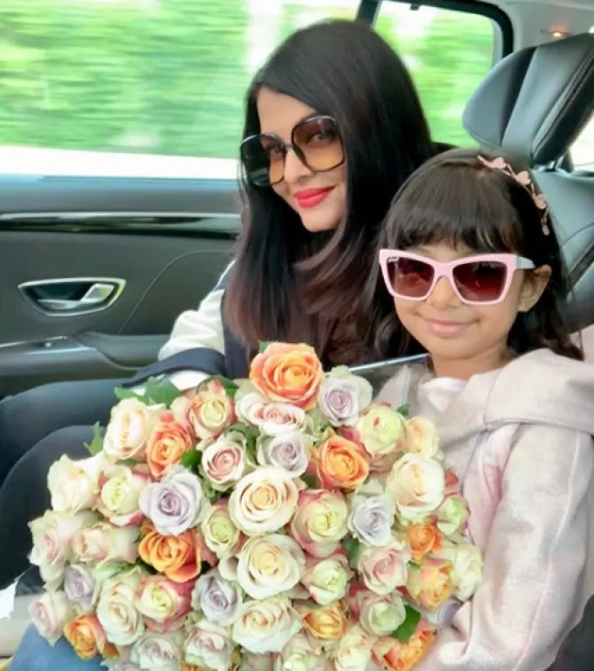 Aishwarya and Aaradhya
