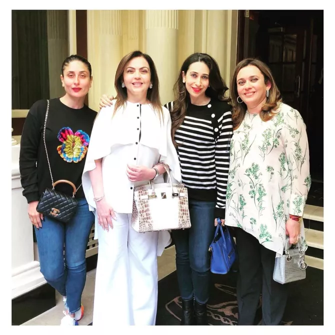 Karisma Kapoor, Kareena Kapoor Khan and Nita Ambani