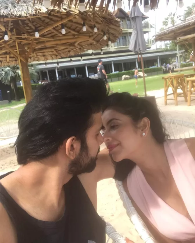 Charu Asopa and Rajeev Sen