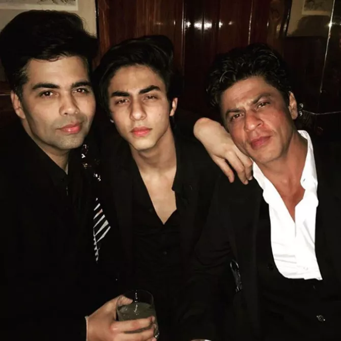 Shah Rukh Khan, Aryan Khan and Karan Johar