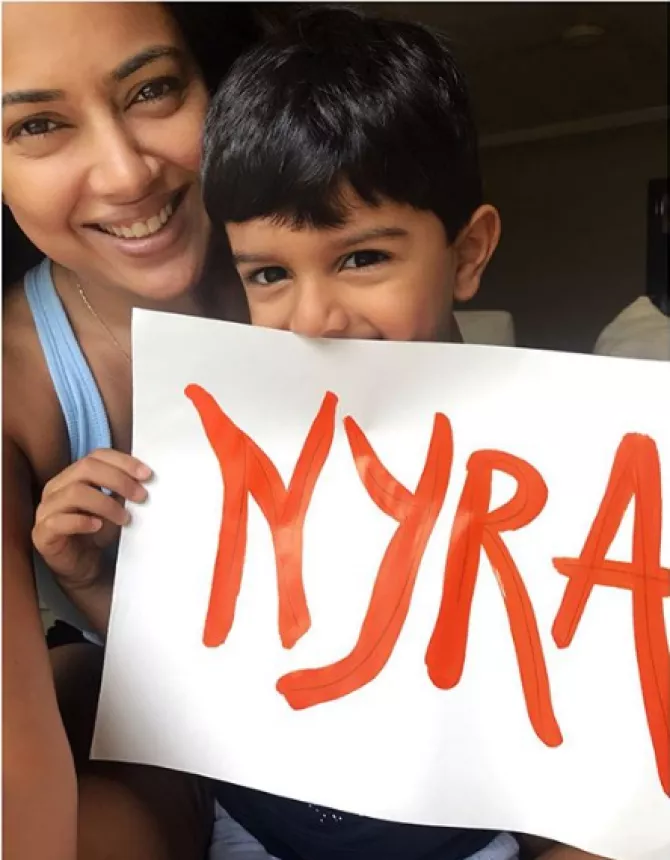 Sameera Reddy and Hans Varde reveal name of daughter