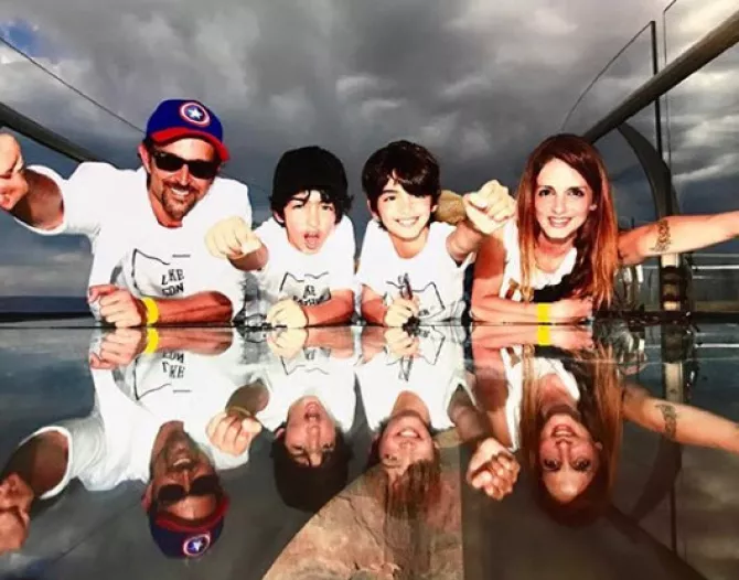 Hrithik and Sussan with their kids