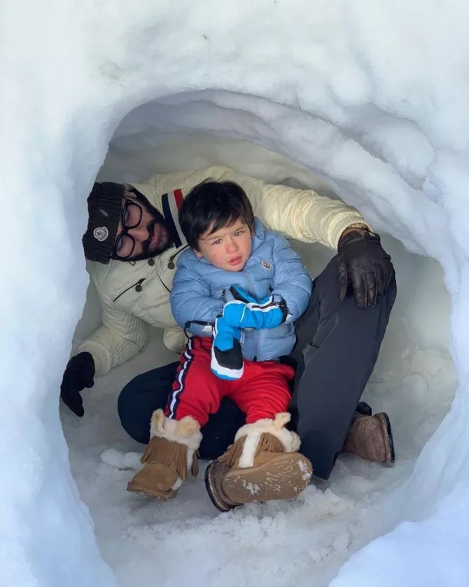 Saif Ali Khan and Taimur Ali Khan