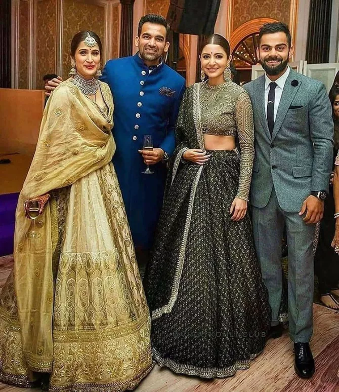 Zaheer Khan, Sagarika Ghatge, Virat Kohli and Anushka Sharma