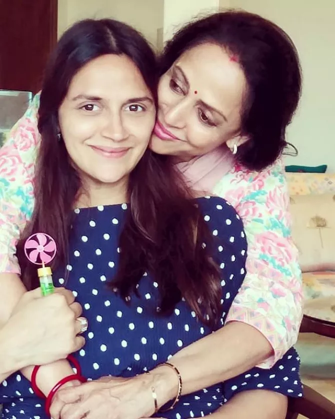 Ahana Deol Vohra and Hema Malini