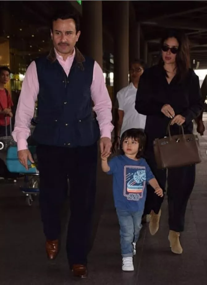 saif ali khan, kareena kapoor khan and taimur ali khan