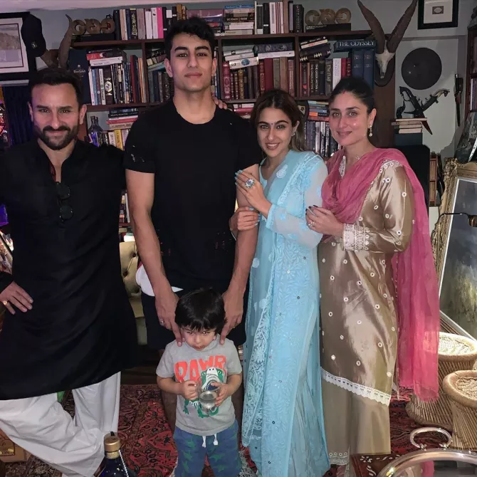 Kareena Kapoor Khan, Saif Ali Khan, Sara Ali Khan, Ibrahim Ali Khan and Taimur Ali Khan