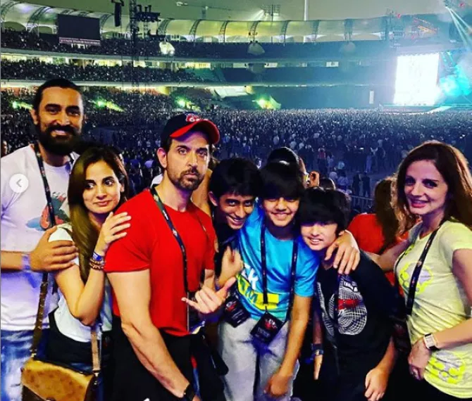 sussanne khan and hrithik roshan U2 concert