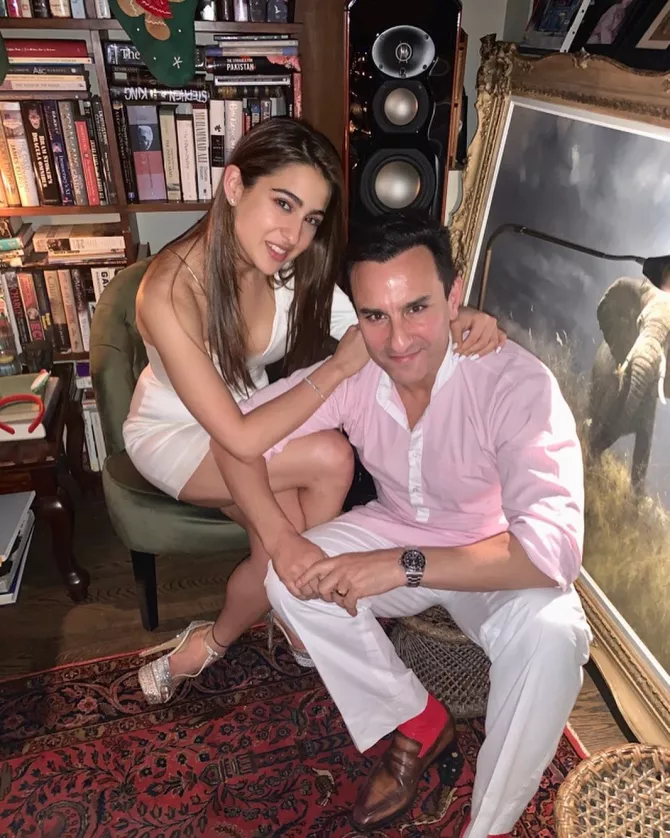 Saif Ali Khan and Sara Ali Khan